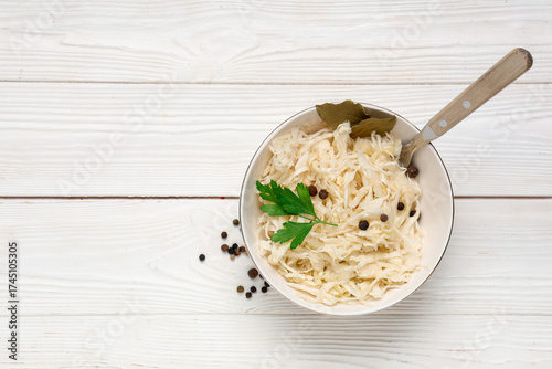 Healthy fermented sauerkrau...