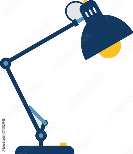 Modern Desk Lamp Vector Illustration