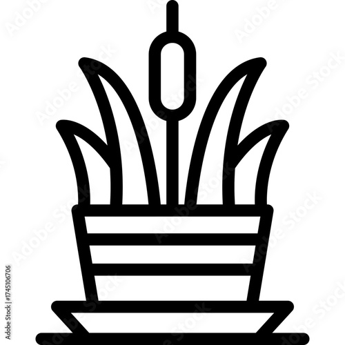 Two Reeds Icon Vector Element