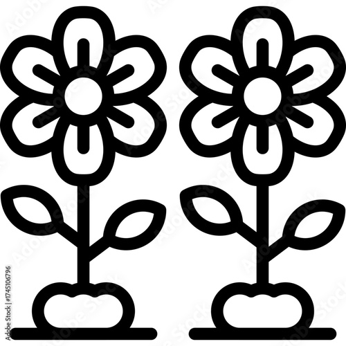 Flower Painting Icon Vector Element