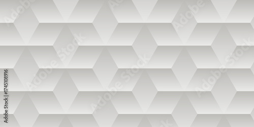 Seamless cube hexagon pattern Abstract geometric with template design. White and gray technology ornament. Vector geometrical cubic waves seamless texture.	