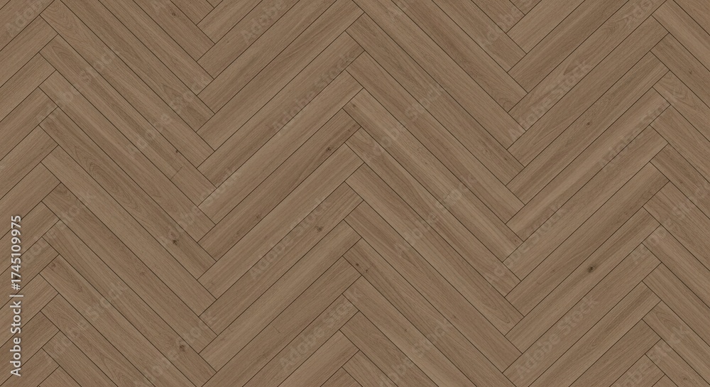 Fototapeta premium smooth seamless design featuring a modern herringbone wood pattern in a cool brown shade