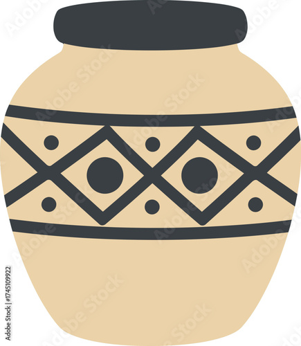 Tribal Pottery Vector Icon