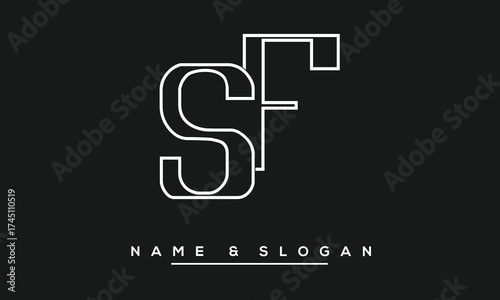 SF, FS Abstract Letters Logo Monogram