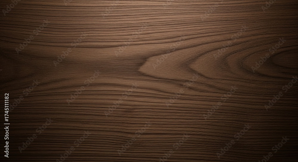 Obraz premium High detail macro shot of dark walnut wood texture with a matte finish and moody lighting