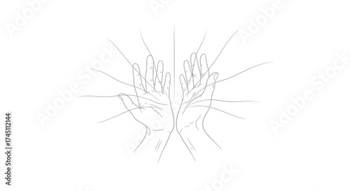 Embrace the future with open hands, symbolizing hope, connection, and limitless possibilities in a modern artistic representation