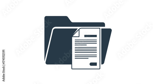 Keep your important documents organized with this professional folder icon, perfect for office presentations, financial reports, and data management systems