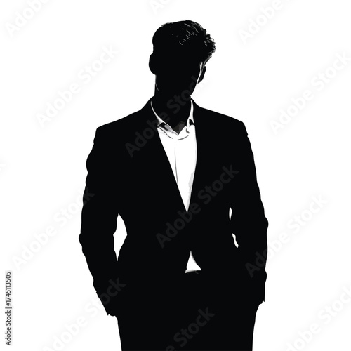 Collection of black and white blazer silhouettes