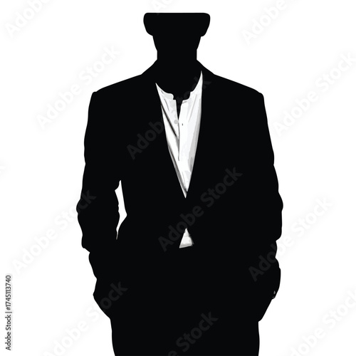 Black and white blazer silhouettes collection