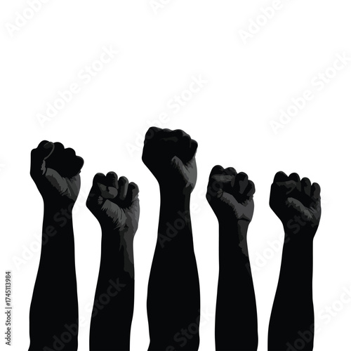 Black lives matter fist silhouette collection