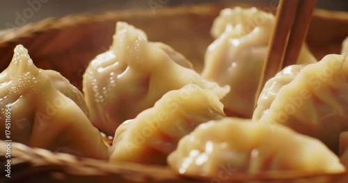 Wallpaper Mural Freshly Steamed Dumplings Served with Chopsticks Torontodigital.ca