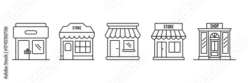 Store icons set vectors . shop store icon symbol, online shopping marketplace icons. 