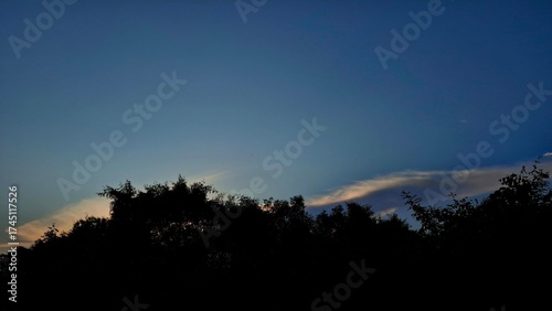 night sky with clouds