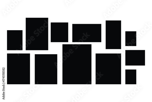 Creative vector Template Collage. Frames for photo. Photo collage composition for design. Vector collage template for photo . eps 10 