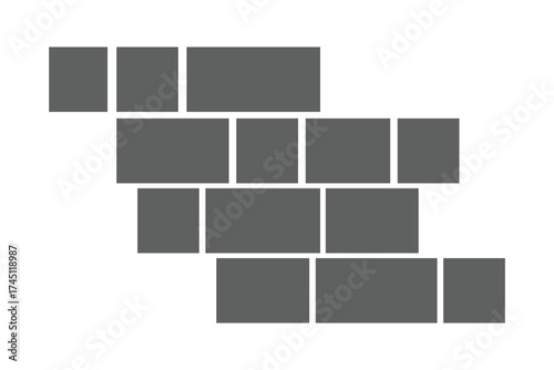 Collage frames for photo . Set of Multi photo collage frame template with grid layout. Rectangle and geometric or square grid empty web background layout. eps 10