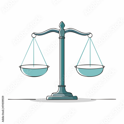 Illustration depicting a balanced scale, symbolizing justice and fairness.