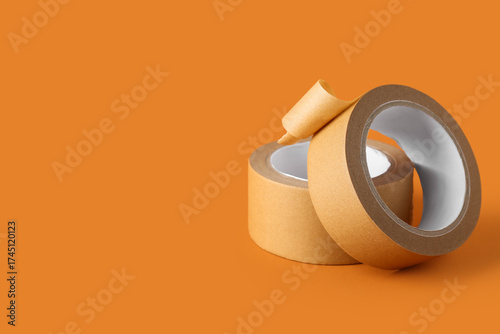 Two rolls of brown double-s...