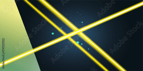 A futuristic abstract blue background vector illustration featuring glowing lines, stars, and light rays for a modern technology backdrop