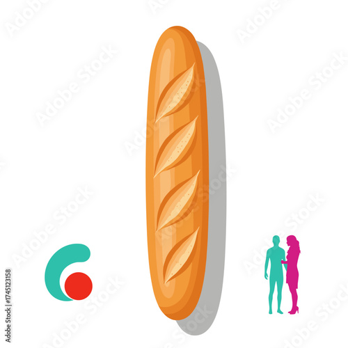 Freshly baked crusty baguette with golden brown crust and soft interior perfect for any meal occasion.