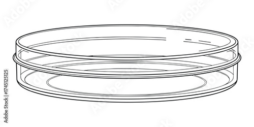 Clear and Precise Engineering Drawing of a Petri Dish for Scientific Purposes