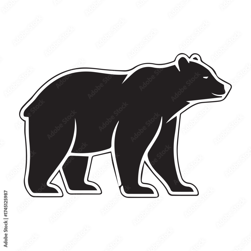 Obraz premium silhouette of a polar bear