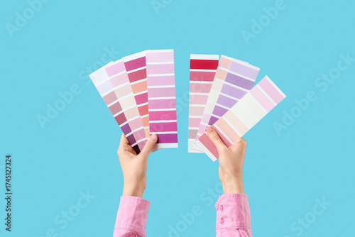 Female hands with color pal...