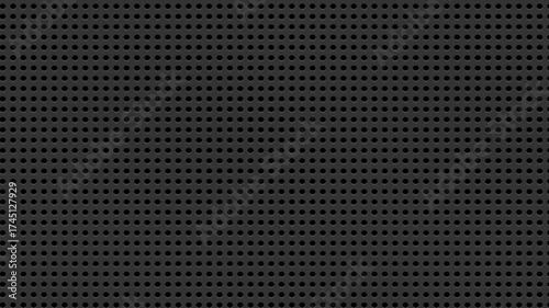 Wallpaper Mural moving animation with dark perforated metal grid circle texture background. Torontodigital.ca