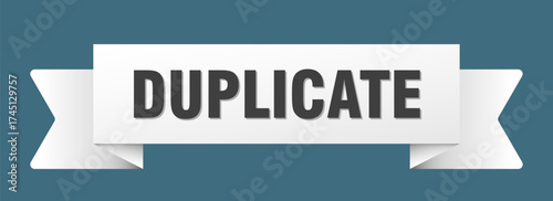 duplicate ribbon isolated on transparent background. duplicate ribbon