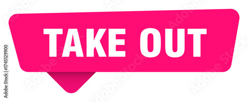 take out magenta sticker isolated on transpatent background. take out sign