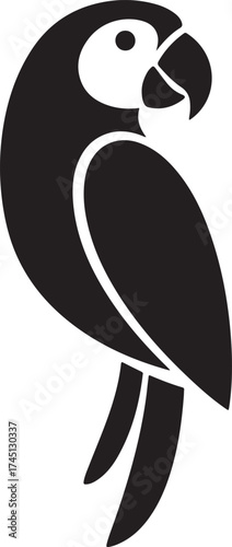 Modern Abstract Parrot or Macaw Bird Logo Icon Vector