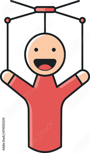 Puppet Character with Joyful Expression