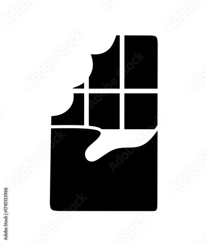 chocolate bar icon vector on white background