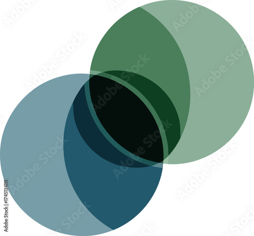 Overlapping Circles Abstract Graphic