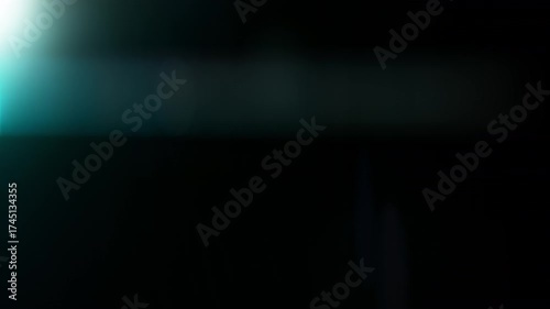 Real Shooted Cinematic Lens Flare Overlay on Black Background at 1000fps Slow Motion.