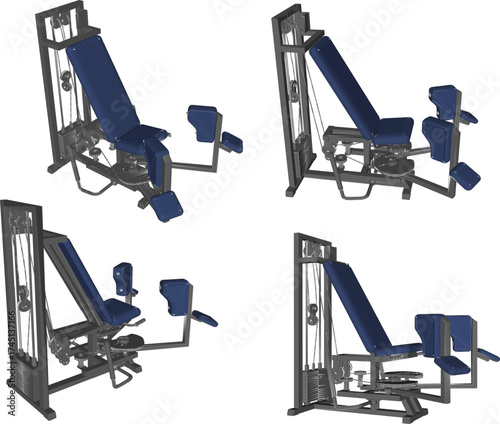 Vector sketch illustration of fitness equipment design for sports to shape the body to be fuller and healthier