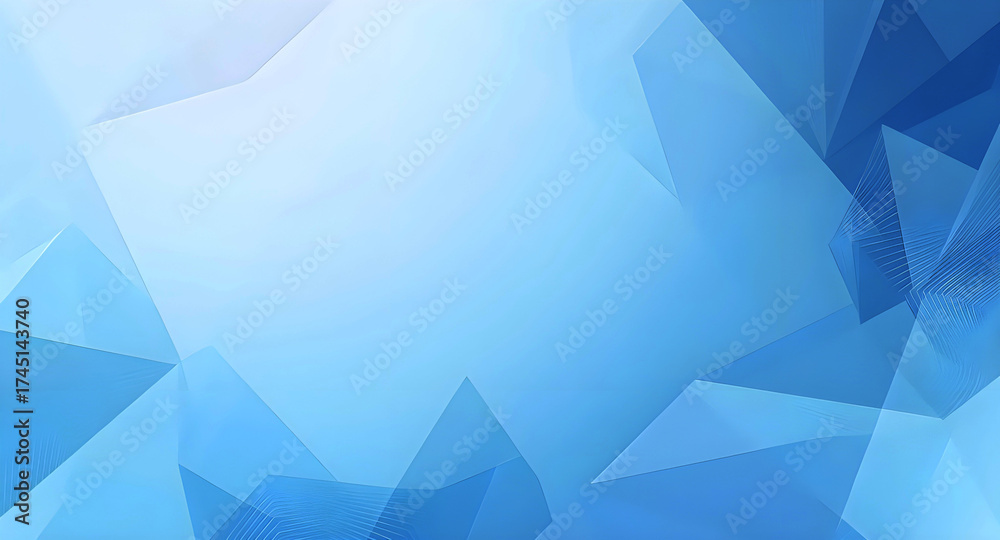 Obraz premium Abstract Blue Geometric Background with Polygon Shapes