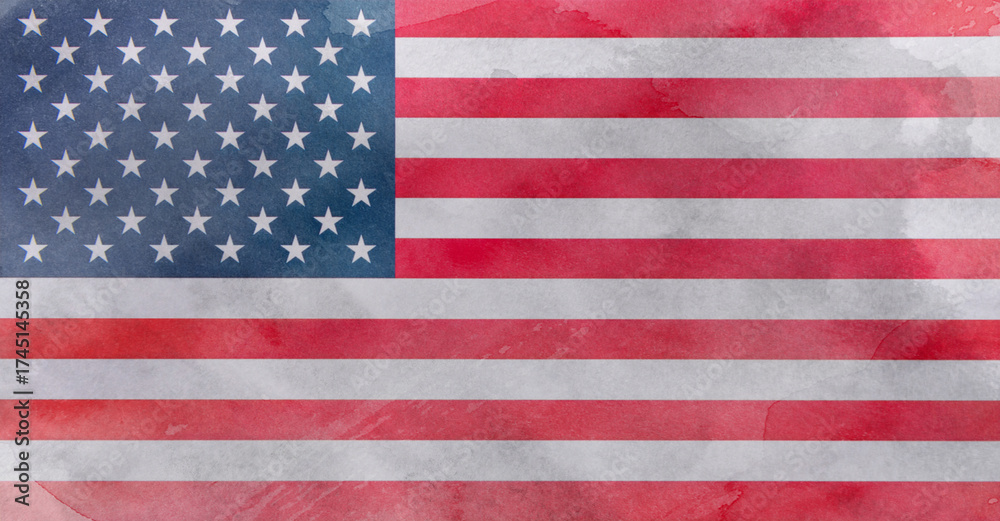 Fototapeta premium Old grunge background USA flag