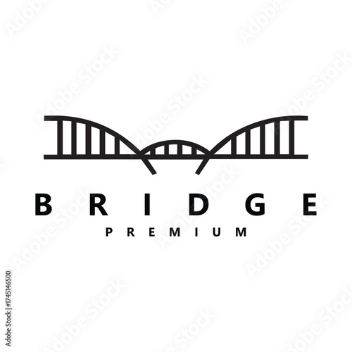 Bridge logo icon illustration line outline monoline