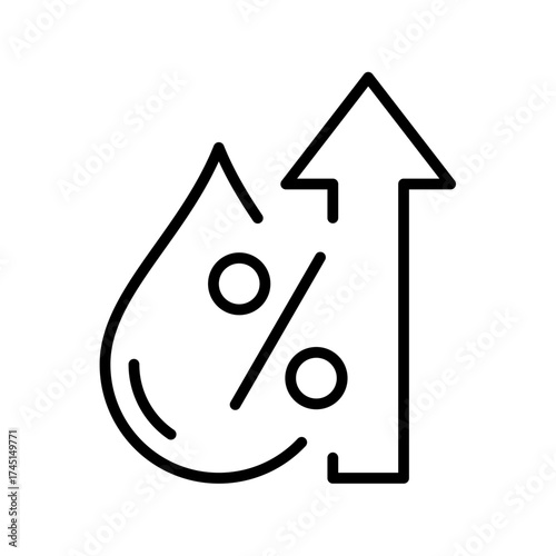 Air Humidity High icon stock illustration