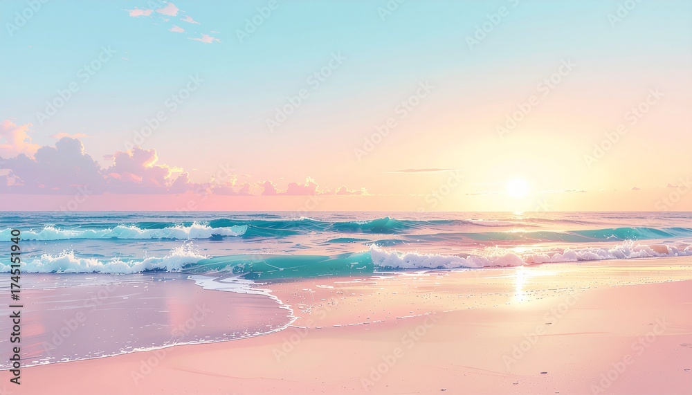 Fototapeta premium sunset on the beach