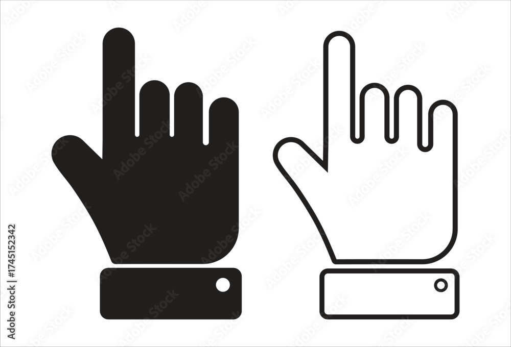 Obraz premium Hand icon set. click icon vector. hand click. pointer
