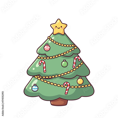 Wallpaper Mural vector christmas tree Torontodigital.ca