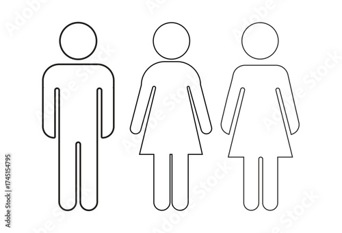 Man and woman icon set. male and female symbol, Man and female vector.