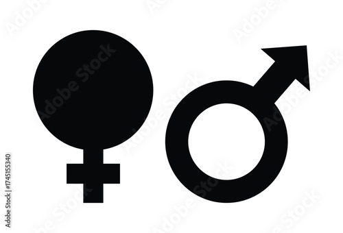 Man and woman icon set. male and female symbol, Man and female vector.
