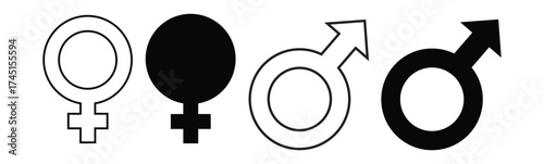 Man and woman icon set. male and female symbol, Man and female vector.
