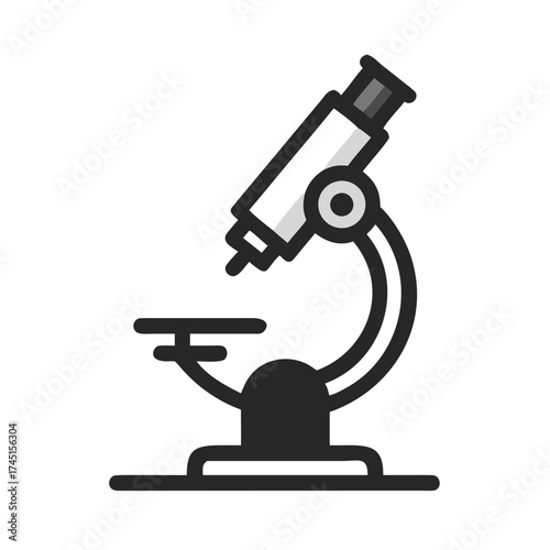 Illustration of a microscope for scientific study