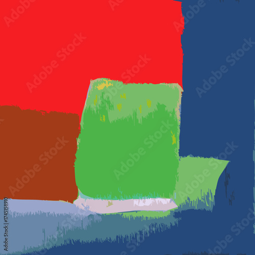 Illustration Vecteur Art Abstrait Contemporain Moderne Peinture Tableau Géométrique Multicolore Plan Architecture Carte Expression