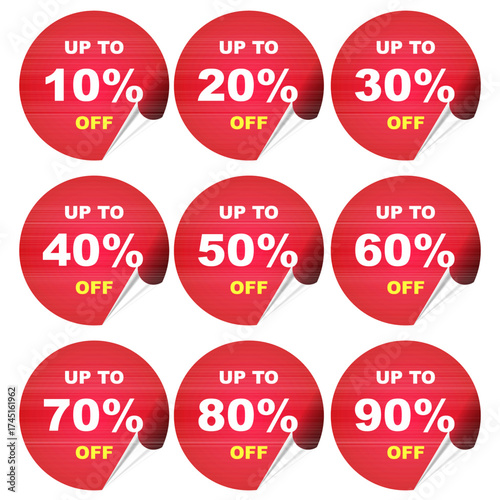 Discount Offer tag label for business promotion