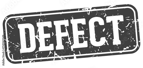 defect rectangular sign. defect stamp