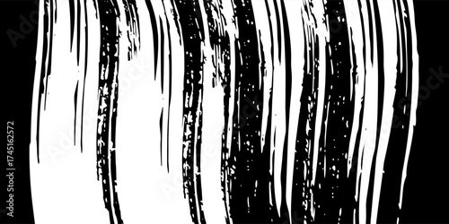 black yellow brush wrap car sticker pattern abstract banner sporty lines black white color combination grunge brush pattern motorsport vector design.